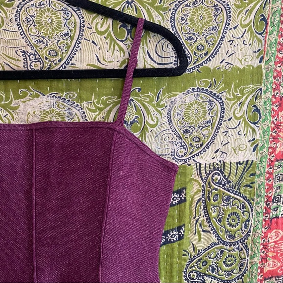 NWOT Anthropologie Purple Hourglass Sparkly Sweater Tank Top Size Medium - Picture 4 of 14